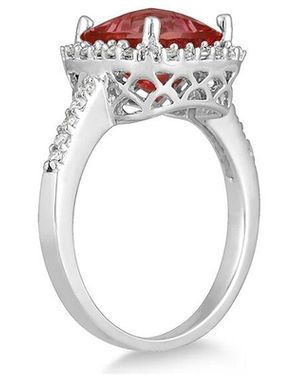 Gem Spark 14k 2.78 Ct. Tw. Diamond & Garnet Ring - White