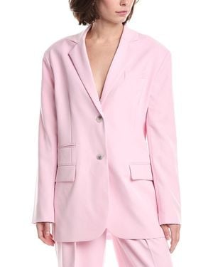 Kenneth Cole Luxe Twill Boyfriend Jacket - Pink
