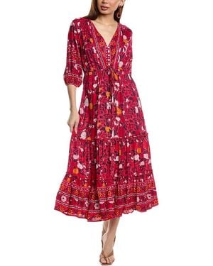 Walker & Wade Carrie Midi Dress - Red