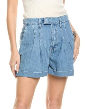 FRAME Pleated Wide Cuff Short - Blue