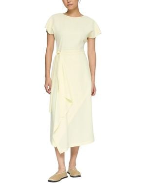 Lafayette 148 New York Draped Side Tie Dress - Natural