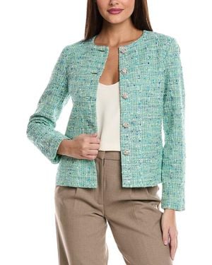 St. John Tweed Knit Jacket - Green