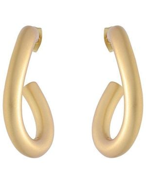 Reiss Freya Wave Hoop Earrings - Metallic