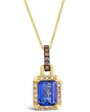 Le Vian 14K 1.72 Ct. Tw. Diamond & Tanzanite Drop Pendant - Blue