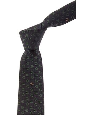 Gucci Silk Jacquard Tie - Black