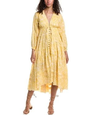 Free People Pappiet Midi Dress - Yellow