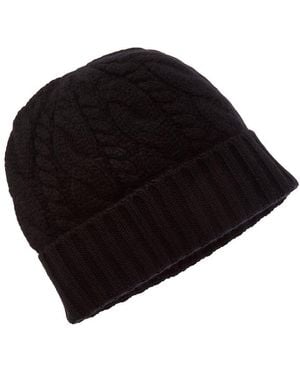 Sofiacashmere Sofiacashmere Cable Cashmere Hat - Black