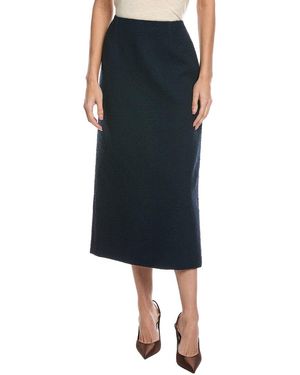 Oscar de la Renta Tweed Silk-Lined Wool-Blend Skirt - Black