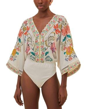 FARM Rio Insects Floral Off Bodysuit - Multicolor