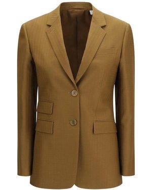 Burberry Wool & Mohair-Blend Blazer - Green
