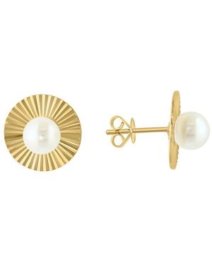 Effy Fine Jewelry 14K 6.5Mm Pearl Earrings - Metallic