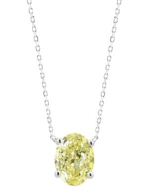 Brilliant Bloom 14K Lab-Grown Diamond Solitaire Pendant - Metallic