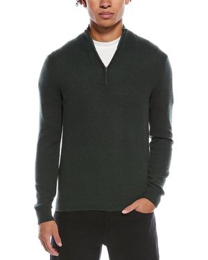 Phenix Cashmere 1/4-Zip Mock Jumper - Grey