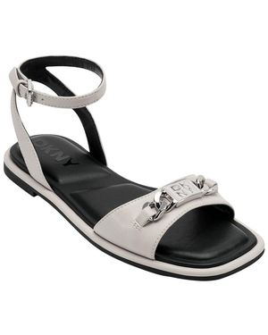 DKNY Bacliff Flat Ankle Strap Sandal - Black