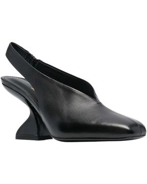 Ferragamo Leather Slingback Pump - Black