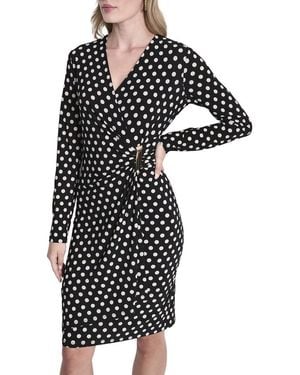 DKNY Wrap Dress - Black