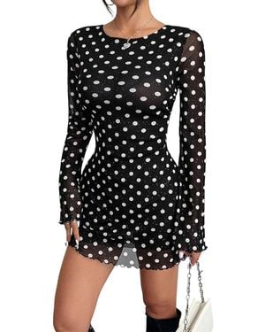 VERA DOLINI Mini Dress - Black
