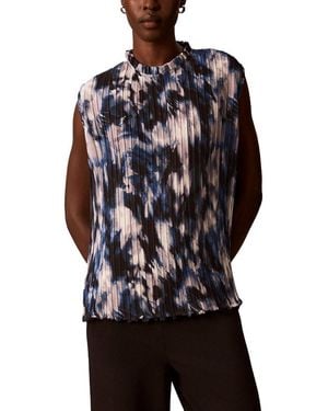 Calvin Klein Pleated Top - Blue