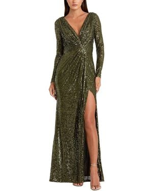 Mac Duggal Sequined Gown - Green