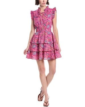 Ro's Garden Ruffle Mini Dress - Pink