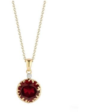 Reiss 14K 4.92 Ct. Tw. Diamond & Garnet Necklace - White