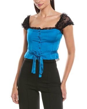 GUIZIO Kahli Lace Top - Blue