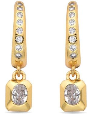 Eye Candy LA Cz Drop Earring - Metallic