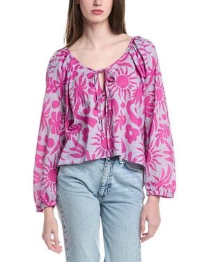 Electric and Rose Meridian Tie Top - Red