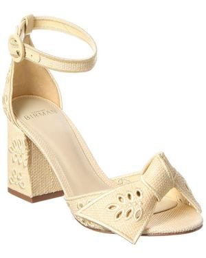 Alexandre Birman Maxi Clarita Embroidery 75 Raffia & Leather Sandal - Metallic