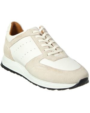 Allen Edmonds Everett Suede & Leather Trainer - White