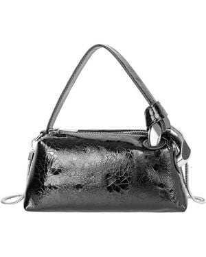 Tiffany & Fred Paris Tiffany And Fred Paris Metallic Leather Mini Top Handle - Black