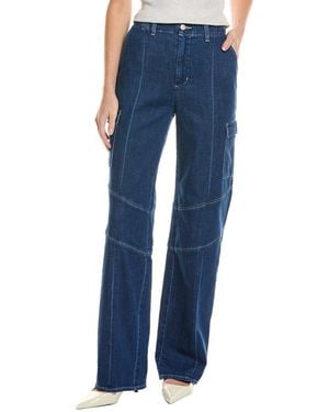 L'Agence Brooklyn High-Rise Utility Wide Leg Jean - Blue