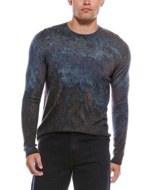 Autumn Cashmere Oil Print Cashmere Crewneck Jumper - Blue