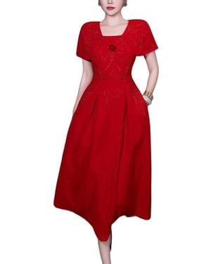 Olivia Taylor Midi Dress - Red