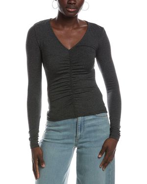 Madewell Slinky V-Neck Top - Black
