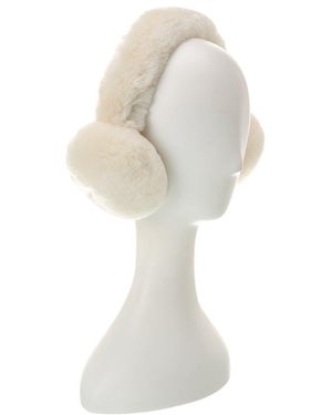 Surell Accessories Shearling Earmuffs - White