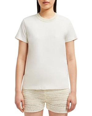 Moncler Crochet Accent T-Shirt - White