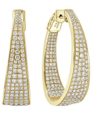 Sabrina Designs 18K 2.83 Ct. Tw. Diamond Hoop Earrings - Metallic