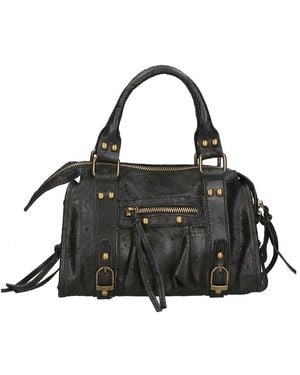 Chiara Ferretti Suede Satchel - Black