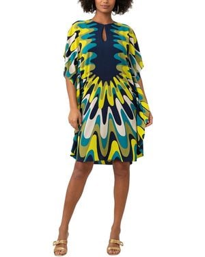 Trina Turk Global 2 Silk Midi Dress - Yellow