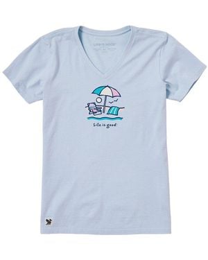 Life Is Good. Crusher T-Shirt - Blue