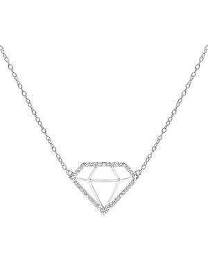 Haus of Brilliance 0.15 Ct. Tw. Lab-Grown Diamond Pendant Necklace - Metallic