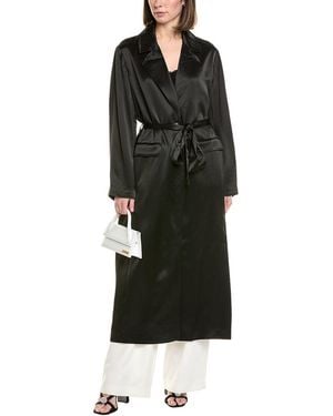 STAUD Imani Satin Coat - Black