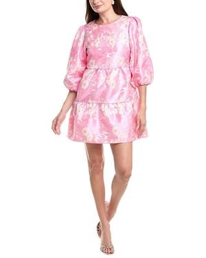 FLORA BEA NYC Allan Jacquard Mini Dress - Pink