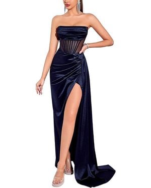 Amanda Royal Maxi Dress - Blue