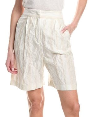 Fabiana Filippi Striped Cotton Bermuda Short - White