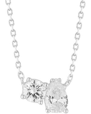 Sphera Milano Cz Pendant Necklace - White