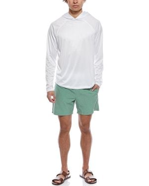 Beach Bros 2Pc Rash Guard & Swim Short Set - White