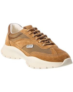 Prada Suede & Mesh Trainer - Natural