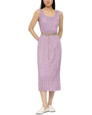 Lafayette 148 New York Scoop Neck Dress - Purple
